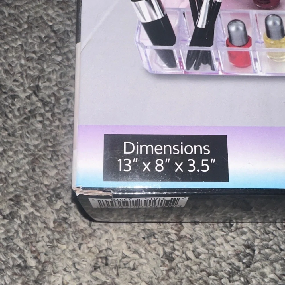 NEW Transparent Cosmetic Makeup Organizer with 15 Compartments